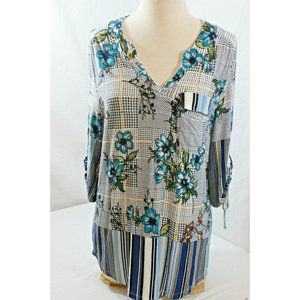 Size M Energe World Wear Blouse Pocket Floral  I22